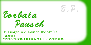 borbala pausch business card